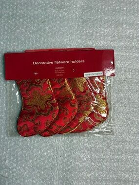 Jabara set of four decorative flatware holders